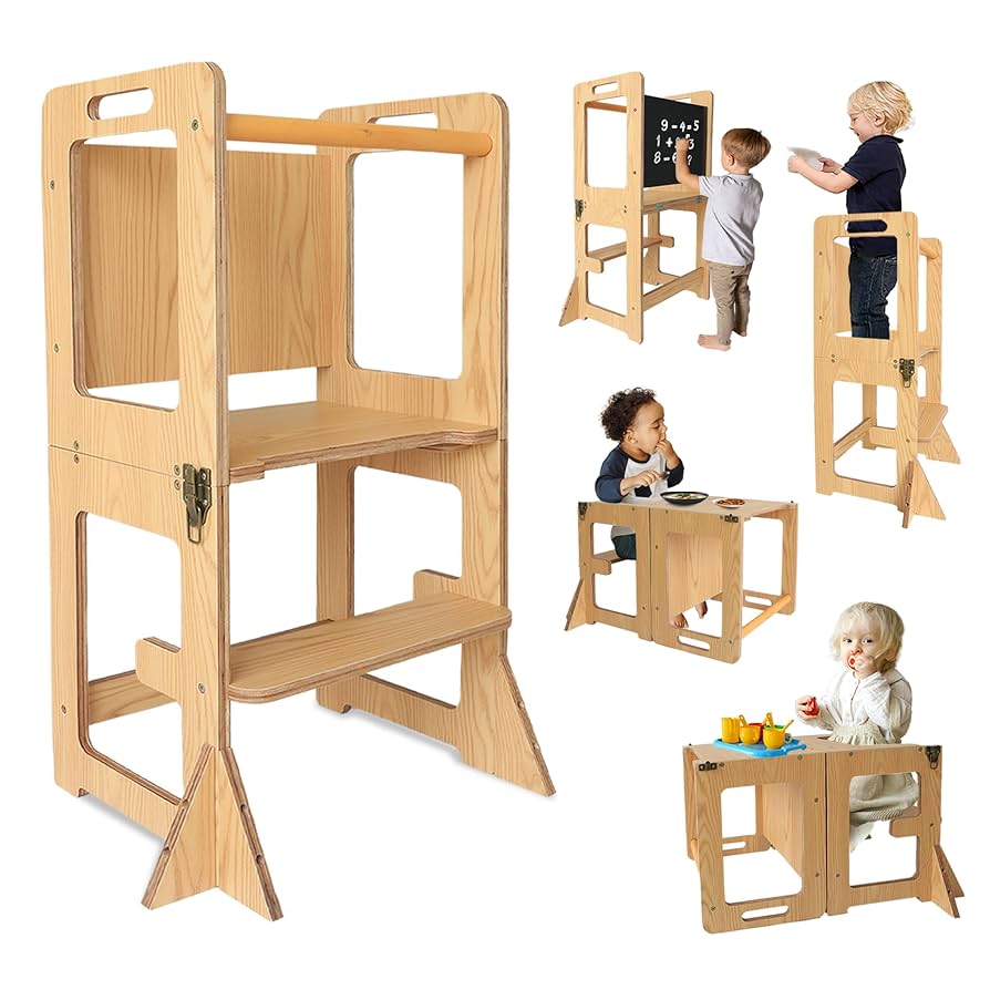 Amazon.com : SENSUNIQ Toddler Tower, Kitchen Step Stool